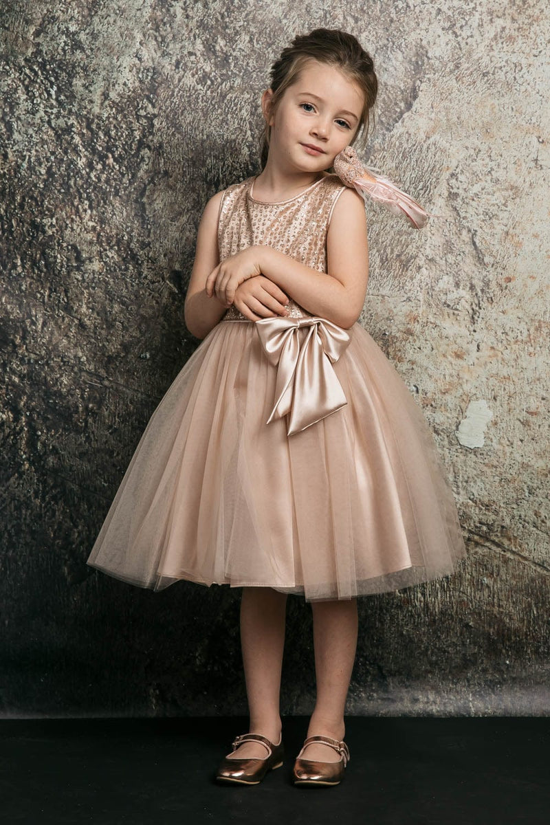 Buy Camilla Rosegold Flower Girl Dresses Shop Online at Petite