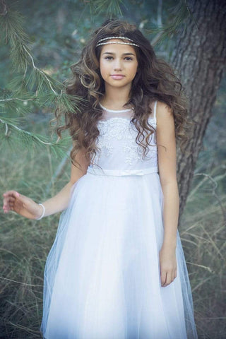 communion dresses Aurora Dress White vendor-unknown flower girl dresses
