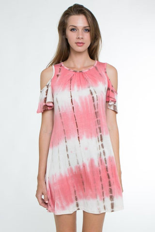 Chic cold shoulder dress.