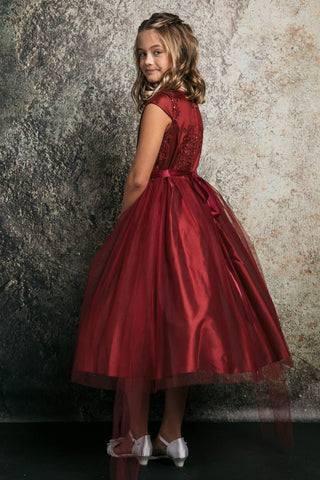 communion dresses Dream  Dress Burgundy Petite Adele flower girl dresses