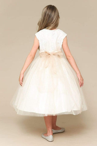 communion dresses Dream  Dress champagne Petite Adele flower girl dresses