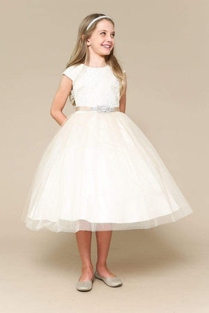 communion dresses Dream  Dress champagne Petite Adele flower girl dresses