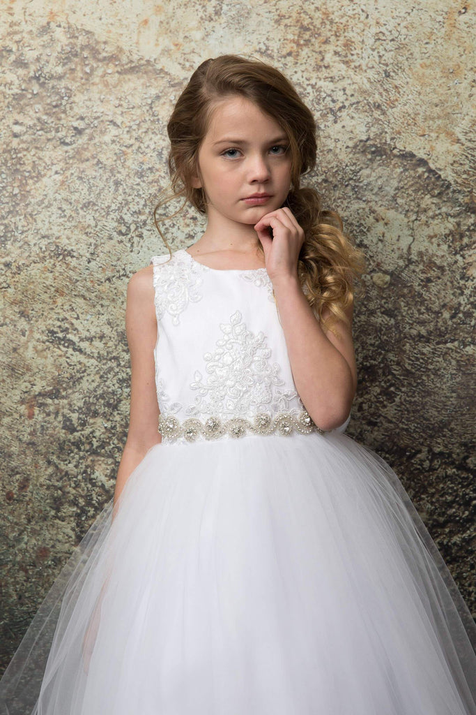 Buy Janet Ivory Flower Girl Dresses | Shop Online at Petite Adele