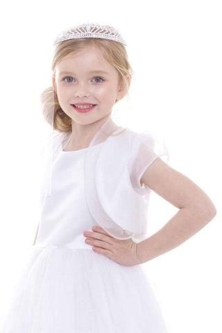 Satin Organza Ruffles Bolero