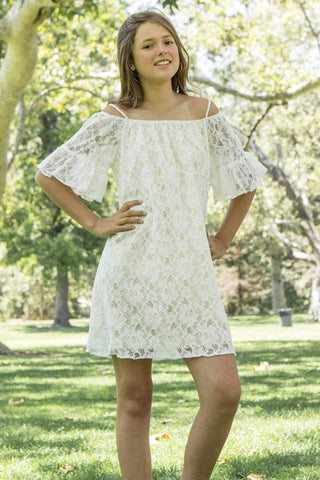Summer Boho Off The Shoulder  dress-blush