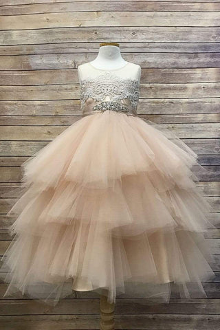communion dresses The Fancy Dress- Blush Pink vendor-unknown flower girl dresses