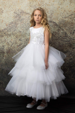 communion dresses The Lavish Dress-White vendor-unknown flower girl dresses